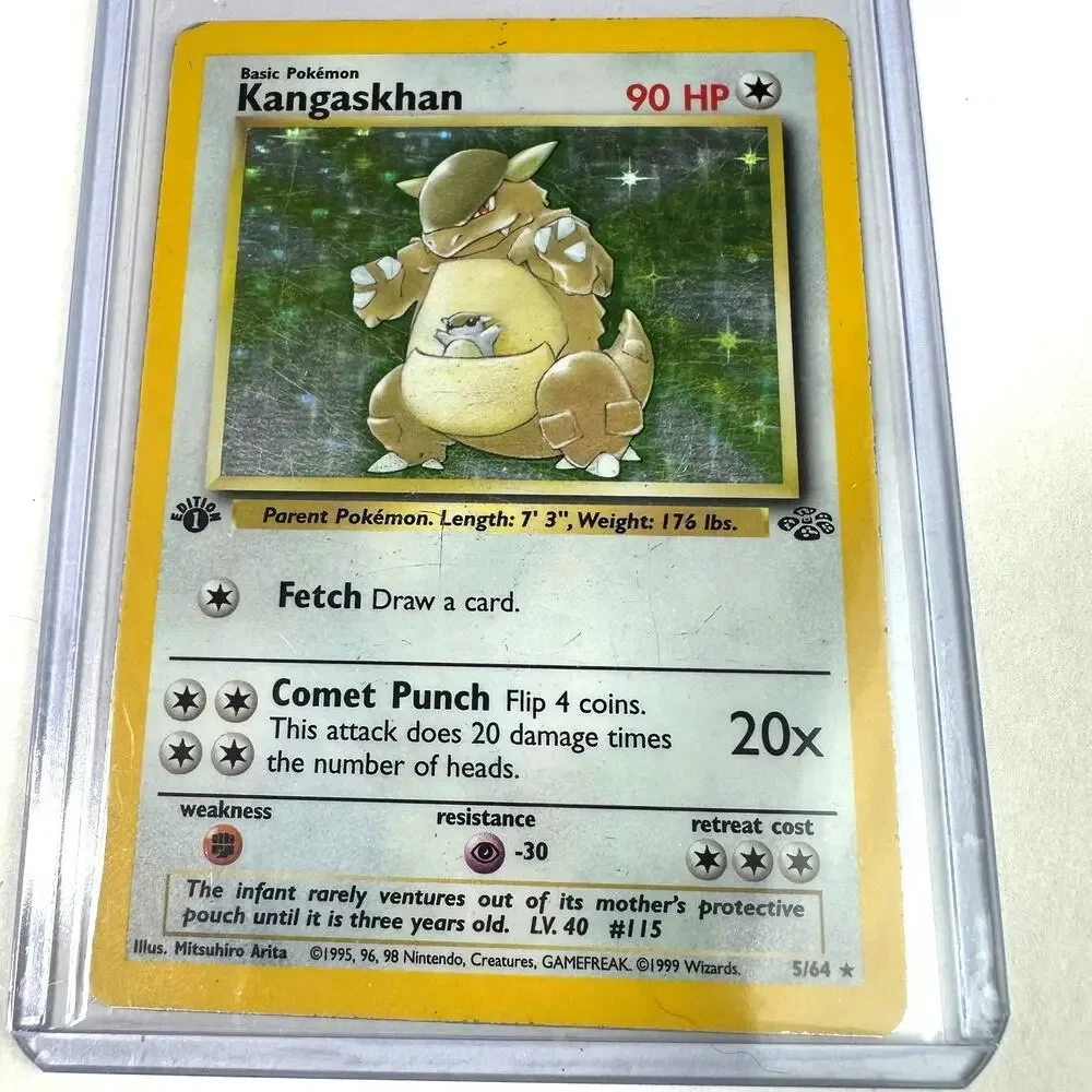 Pokemon TCG Kangaskhan 5/64 Jungle Set Unlimited Holo Rare First Edition MP